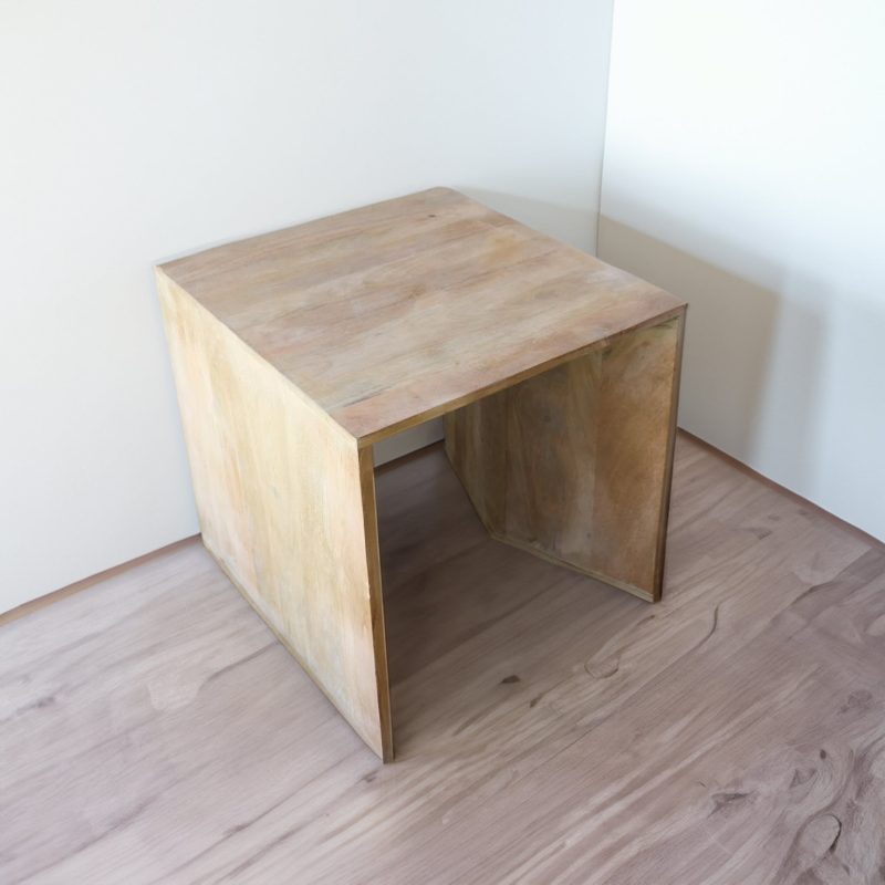 Nate Bleached Mango Wood Accent Table