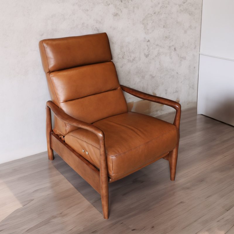 WalkerLeatherRecliningAccentChair